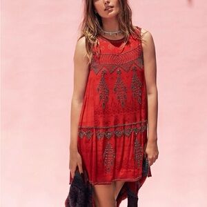 NWT Free People Delilah Beaded Tunic Dress